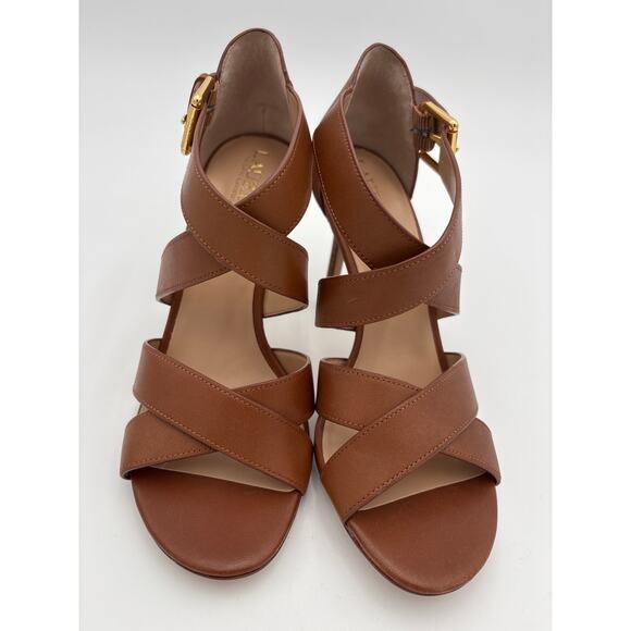 Lauren Ralph Lauren Gisella Burnished Leather Sandal Size 8.5 NEW - Picture 5 of 7